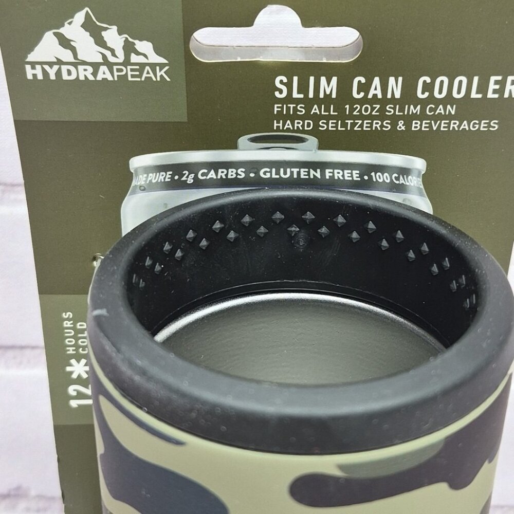 HydraPeak Slim Can Koozie 12 Ounces Camo Graphics White Claw Cooler Coozie 12oz - Picture 3 of 8